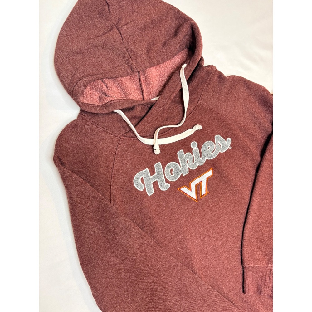 Captivating Apparel Virginia Tech Hokies Hoodie Maroon Glitter VT Pullover M